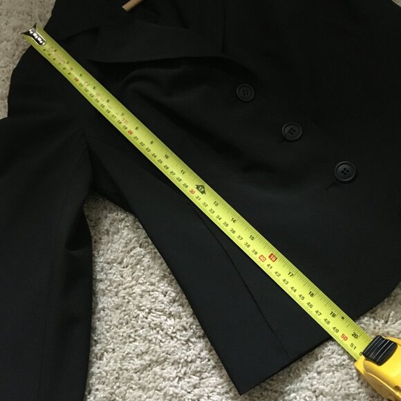 Vintage Made in Canada Black Scuba Semi Cropped Blazer - Picture 15 of 15